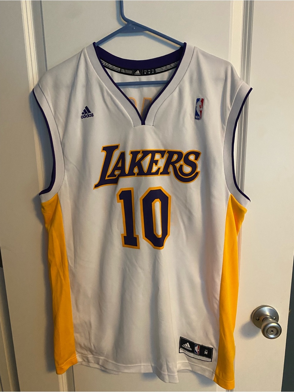 White Adidas NBA LA Lakers Steve Nash Jersey #10